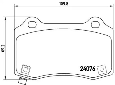 Комплект тормозных колодок (BREMBO: P 11 024)