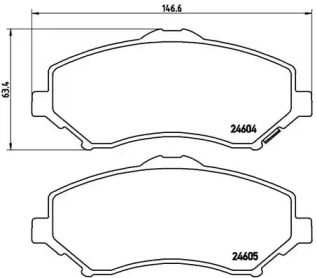 Комплект тормозных колодок (BREMBO: P 11 025)