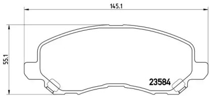 Комплект тормозных колодок (BREMBO: P 11 026)