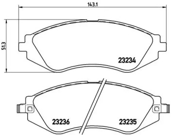 Комплект тормозных колодок (BREMBO: P 15 002)