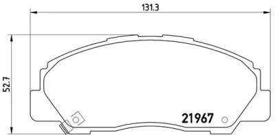 Комплект тормозных колодок (BREMBO: P 16 010)