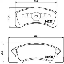 Комплект тормозных колодок (BREMBO: P 16 011)