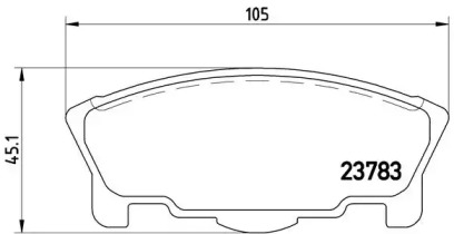 Комплект тормозных колодок (BREMBO: P 16 014)