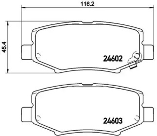 Комплект тормозных колодок (BREMBO: P 18 024)