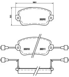 Комплект тормозных колодок (BREMBO: P 23 007)