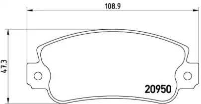 Комплект тормозных колодок (BREMBO: P 23 021)