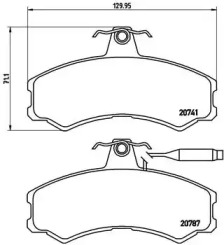 Комплект тормозных колодок (BREMBO: P 23 022)