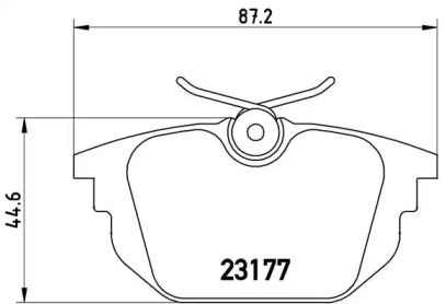 Комплект тормозных колодок (BREMBO: P 23 026)