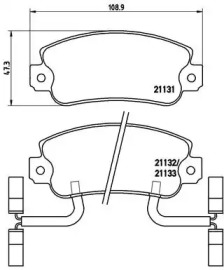 Комплект тормозных колодок (BREMBO: P 23 031)