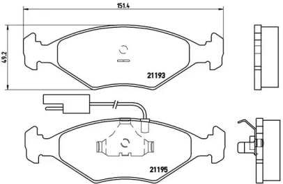 Комплект тормозных колодок (BREMBO: P 23 039)