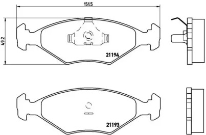 Комплект тормозных колодок (BREMBO: P 23 040)