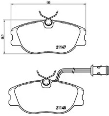 Комплект тормозных колодок (BREMBO: P 23 041)