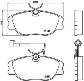 Комплект тормозных колодок (BREMBO: P 23 043)