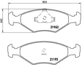 Комплект тормозных колодок (BREMBO: P 23 055)