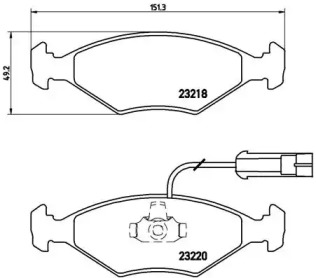 Комплект тормозных колодок (BREMBO: P 23 056)