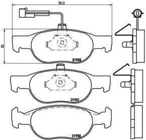 Комплект тормозных колодок (BREMBO: P 23 057)