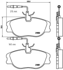 Комплект тормозных колодок (BREMBO: P 23 061)