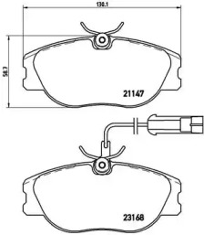 Комплект тормозных колодок (BREMBO: P 23 066)