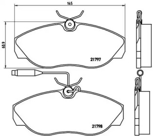 Комплект тормозных колодок (BREMBO: P 23 068)