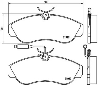 Комплект тормозных колодок (BREMBO: P 23 069)