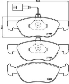 Комплект тормозных колодок (BREMBO: P 23 070)