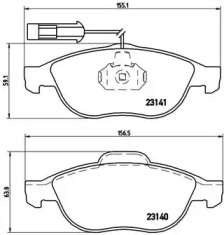 Комплект тормозных колодок (BREMBO: P 23 075)