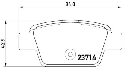 Комплект тормозных колодок (BREMBO: P 23 080)