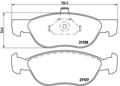 Комплект тормозных колодок (BREMBO: P 23 081)