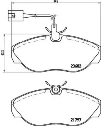 Комплект тормозных колодок (BREMBO: P 23 083)