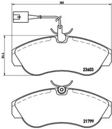 Комплект тормозных колодок (BREMBO: P 23 084)