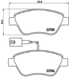 Комплект тормозных колодок (BREMBO: P 23 085)