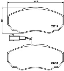 Комплект тормозных колодок (BREMBO: P 23 091)