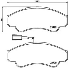 Комплект тормозных колодок (BREMBO: P 23 092)