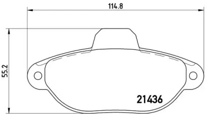 Комплект тормозных колодок (BREMBO: P 23 096)