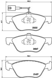 Комплект тормозных колодок (BREMBO: P 23 112)