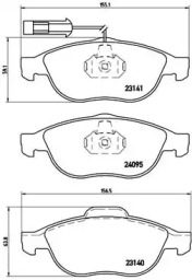 Комплект тормозных колодок (BREMBO: P 23 114)