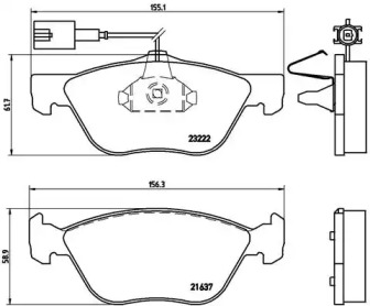 Комплект тормозных колодок (BREMBO: P 23 116)