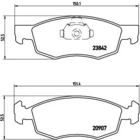 Комплект тормозных колодок (BREMBO: P 23 118)