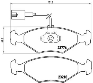 Комплект тормозных колодок (BREMBO: P 23 122)