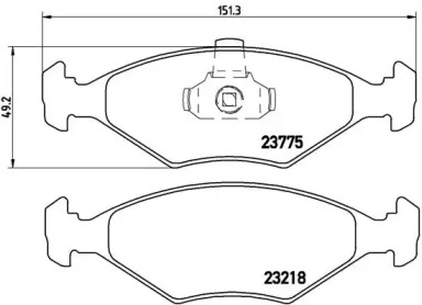 Комплект тормозных колодок (BREMBO: P 23 123)