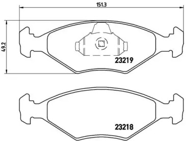 Комплект тормозных колодок (BREMBO: P 23 124)