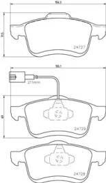 Комплект тормозных колодок (BREMBO: P 23 130)