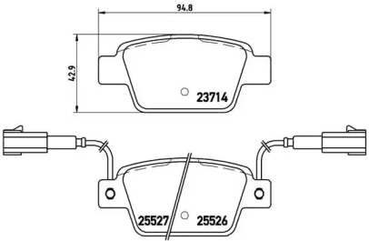 Комплект тормозных колодок (BREMBO: P 23 135)