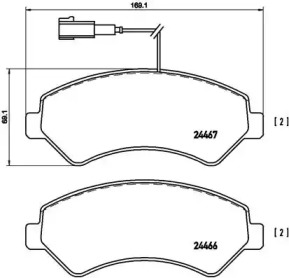 Комплект тормозных колодок (BREMBO: P 23 136)