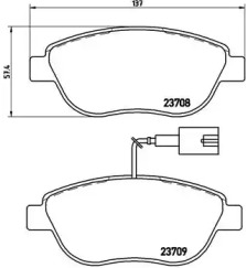 Комплект тормозных колодок (BREMBO: P 23 137)