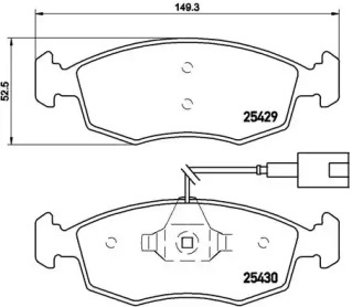 Комплект тормозных колодок (BREMBO: P 23 138)