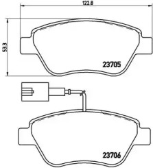 Комплект тормозных колодок (BREMBO: P 23 141)