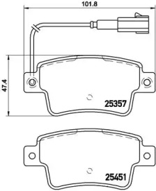 Комплект тормозных колодок (BREMBO: P 23 142)