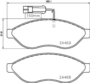 Комплект тормозных колодок (BREMBO: P 23 143)