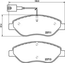 Комплект тормозных колодок (BREMBO: P 23 145)